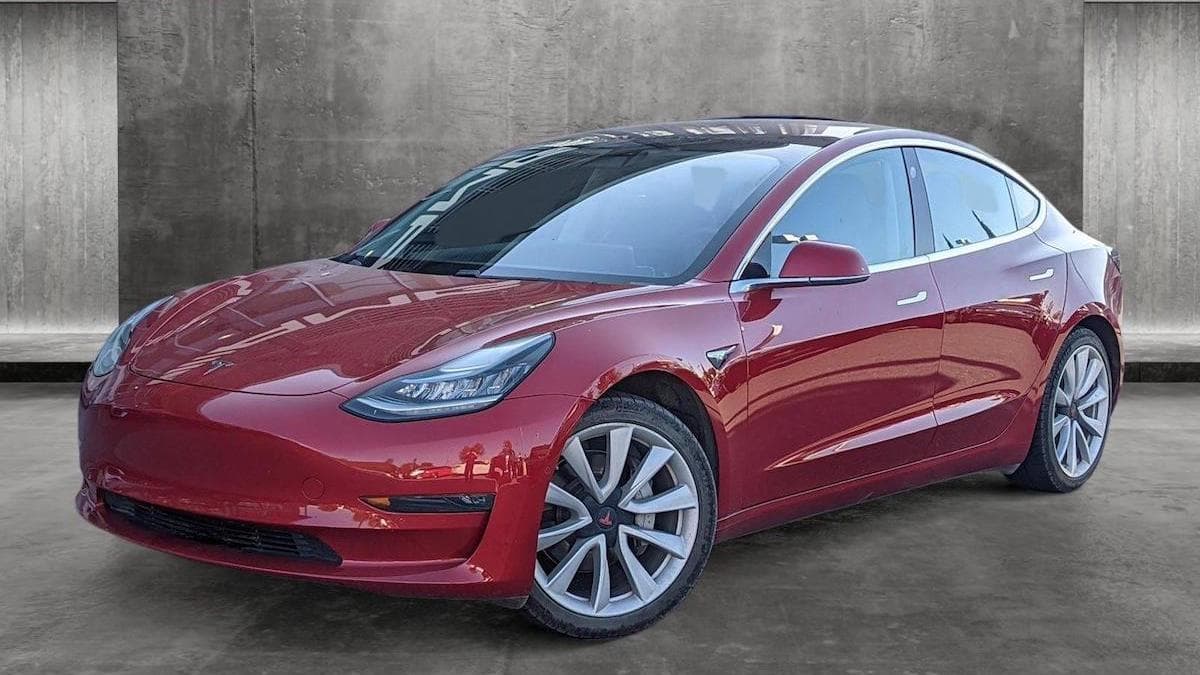 Red Tesla Model 3